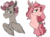 Size: 2732x2048 | Tagged: safe, artist:ask-y, oc, oc:berry bomb, oc:cherry pie, pegasus, pony, bust, female, high res, male, mare, offspring, parent:cheese sandwich, parent:pinkie pie, parents:cheesepie, portrait, simple background, stallion, transparent background