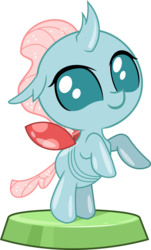 Size: 2094x3460 | Tagged: safe, artist:phucknuckl, budge studios, ocellus, changedling, changeling, g4, my little pony pocket ponies, season 8, cute, diaocelles, female, high res, simple background, smiling, solo, transparent background, vector