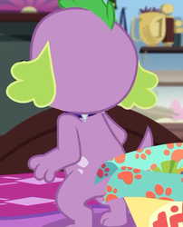 Size: 581x718 | Tagged: safe, screencap, spike, spike the regular dog, dog, equestria girls, equestria girls series, g4, reboxing with spike!, spoiler:eqg series (season 2), bipedal, cropped, male, paws
