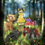 Size: 2000x2000 | Tagged: safe, artist:gab0o0, butterfly, earth pony, pegasus, pony, unicorn, fanfic:brightly lit, book, colt, crepuscular rays, cutie mark, fanfic art, female, filly, flower, forest, high res, horn, male, pony on earth, rock, tree, wings