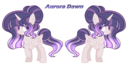 Size: 1024x514 | Tagged: safe, artist:lavendersweet121, oc, oc only, oc:aurora dawn, alicorn, pony, female, magical lesbian spawn, mare, offspring, parent:fluttershy, parent:twilight sparkle, parents:twishy, simple background, solo, transparent background