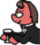 Size: 319x361 | Tagged: safe, artist:pokehidden, oc, oc:big brian, pony, banned from equestria daily, alcohol, animated, animated png, clothes, looking at you, simple background, transparent background, tuxedo, wine