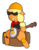 Size: 1187x1528 | Tagged: safe, applejack, earth pony, pony, g4, banjo, clothes, cosplay, costume, crossover, engineer, engineer (tf2), female, goggles, hard hat, musical instrument, solo, team fortress 2