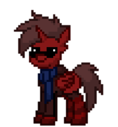 Size: 415x445 | Tagged: safe, oc, oc:slayer, pony, pony town, clothes, simple background