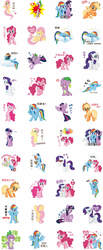 Size: 682x1661 | Tagged: safe, applejack, fluttershy, pinkie pie, rainbow dash, rarity, spike, twilight sparkle, alicorn, pony, g4, chinese, mane seven, mane six, twilight sparkle (alicorn)