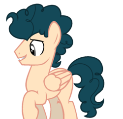 Size: 864x834 | Tagged: safe, artist:sapphireartemis, oc, oc only, oc:ballloon glasses, pegasus, pony, male, offspring, parent:cheese sandwich, parent:pinkie pie, parents:cheesepie, simple background, solo, stallion, transparent background