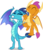 Size: 5390x6299 | Tagged: safe, artist:tomfraggle, princess ember, smolder, dragon, g4, my little pony: friendship is magic, school daze, absurd resolution, annoyed, cheering, covering, cute, dragoness, duo, duo female, eyes closed, female, simple background, smolderbetes, transparent background, vector