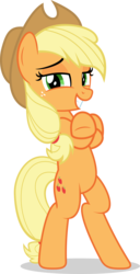 Size: 5576x10932 | Tagged: safe, artist:jhayarr23, applejack, earth pony, pony, equestria girls, g4, i'm on a yacht, my little pony equestria girls: better together, absurd resolution, bipedal, crossed hooves, equestria girls ponified, female, human pony applejack, inkscape, ponified, pose, simple background, solo, transparent background, vector