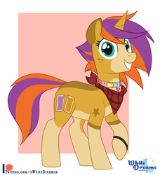 Size: 1345x1478 | Tagged: safe, artist:xwhitedreamsx, oc, oc only, pony, commission, patreon, patreon logo, solo