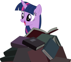 Size: 5000x4358 | Tagged: safe, artist:dashiesparkle, twilight sparkle, alicorn, pony, castle mane-ia, g4, .svg available, absurd resolution, book, female, mare, open mouth, simple background, solo, that pony sure does love books, transparent background, twilight sparkle (alicorn), vector