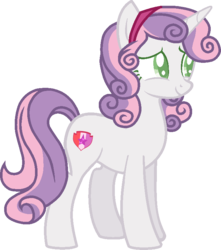 Size: 689x780 | Tagged: safe, artist:otakuchicky1, sweetie belle, pony, unicorn, g4, colored pupils, cute, female, headband, mare, older, older sweetie belle, simple background, solo, transparent background