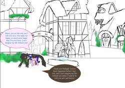 Size: 1280x894 | Tagged: safe, artist:art-of-astral, artist:longshotswiftshadow, starlight glimmer, oc, oc:draco k-night blaze, pony, g4, canon x oc, date, female, love, male, ponyville, straight