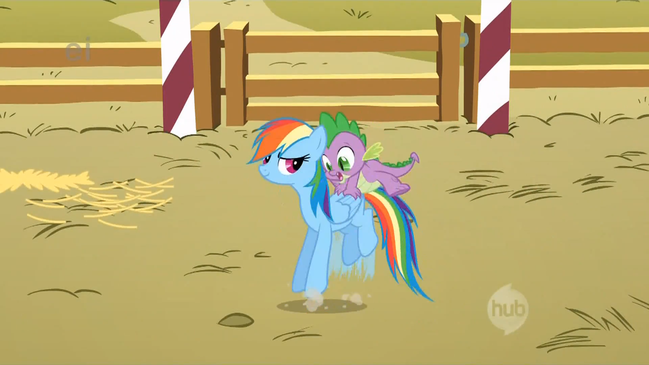 #1936550 - safe, screencap, rainbow dash, spike, dragon, pegasus, pony ...