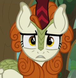 Size: 562x575 | Tagged: safe, screencap, autumn blaze, kirin, g4, sounds of silence, cropped, female, solo