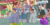 Size: 670x339 | Tagged: safe, screencap, gummy, limestone pie, marble pie, maud pie, earth pony, pony, g4, my little pony best gift ever, my little pony: friendship is magic, candy, candy cane, christmas, female, fireplace, floating, food, hat, hearth's warming, holiday, mare, paper hat, pie sisters, pinkie pie's room, present, santa hat, siblings, sisters, sugarcube corner