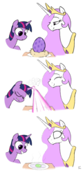Size: 2040x4233 | Tagged: safe, artist:selenophile, derpibooru exclusive, princess celestia, spike, twilight sparkle, alicorn, pony, unicorn, g4, the cutie mark chronicles, :o, abortion, abuse, accidental death, accidental murder, bad end, beam, breakfast, comic, dark comedy, death, egg, female, filly, filly twilight sparkle, frown, grin, lidded eyes, magic, murder, oh no, open mouth, pink-mane celestia, shocked, simple background, smiling, spike's egg, spikeabuse, squee, unicorn twilight, we are going to hell, white background, wide eyes, you dun goofed, younger, zap