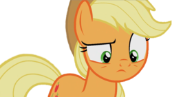 Size: 1900x1069 | Tagged: safe, edit, edited screencap, screencap, applejack, earth pony, pony, g4, sounds of silence, background removed, female, mare, simple background, solo, transparent background