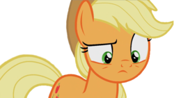 Size: 1900x1069 | Tagged: safe, edit, edited screencap, screencap, applejack, earth pony, pony, g4, my little pony: friendship is magic, sounds of silence, background removed, female, mare, simple background, solo, transparent background