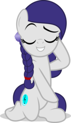 Size: 4415x7632 | Tagged: safe, artist:jhayarr23, oc, oc only, oc:azure harmony, pony, equestria girls, g4, i'm on a yacht, my little pony equestria girls: better together, absurd resolution, braid, cute, eyes closed, female, hair ornament, mare, ocbetes, raised eyebrow, seashell, simple background, smiling, solo, transparent background, vector