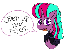 Size: 1300x1080 | Tagged: safe, artist:徐詩珮, oc, oc:everything shadow, pony, unicorn, g4, my little pony: the movie, armor, magical lesbian spawn, next generation, offspring, open up your eyes, parent:glitter drops, parent:tempest shadow, parents:glittershadow, simple background, transparent background