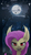 Size: 1080x1920 | Tagged: safe, artist:probaldr, fluttershy, bat pony, pony, g4, bat ponified, bust, drool, fangs, female, flutterbat, forest, frown, full moon, licking, licking lips, looking at you, mare, moon, night, open mouth, outdoors, race swap, red eyes, slit pupils, solo, tongue out