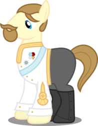 Size: 5660x7204 | Tagged: safe, artist:atomicmillennial, earth pony, pony, g4, absurd resolution, clothes, male, nicholas ii, ponified, simple background, solo, stallion, transparent background, vector