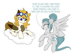 Size: 3000x2250 | Tagged: safe, artist:kxttponies, oc, oc only, oc:indigo skies, oc:kitt, pegasus, pony, cloud, female, goggles, high res, mare, prone, simple background, transparent background