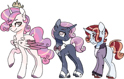 Size: 1802x1156 | Tagged: safe, artist:jxst-alexa, oc, oc only, oc:décontracté lumière, oc:folded suede, alicorn, pony, unicorn, clothes, male, simple background, stallion, white background