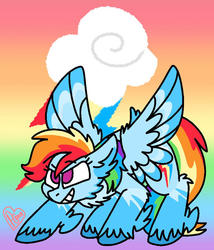 Size: 799x932 | Tagged: safe, artist:sandwichbuns, rainbow dash, pony, g4, alternate design, female, solo, winged hooves