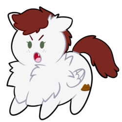 Size: 1675x1672 | Tagged: safe, artist:scarlet-spectrum, oc, oc only, oc:graph travel, pegasus, pony, :o, >:o, angry, chest fluff, cute, ear fluff, fangs, female, fluffy, freckles, glare, mare, open mouth, shoulder fluff, simple background, solo, transparent background