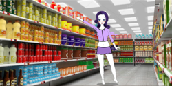 Size: 1920x959 | Tagged: safe, artist:lewdman03, artist:sjrslev, rarity, human, comic:shopping for nudity, g4, humanized