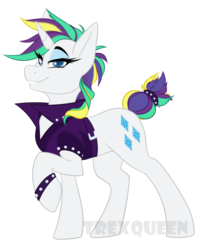 Size: 1391x1600 | Tagged: safe, artist:trexqueen, rarity, pony, unicorn, g4, alternate hairstyle, blue eyes, cutie mark, female, mare, punk, raripunk, simple background, solo, transparent background