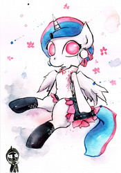 Size: 2409x3437 | Tagged: safe, artist:mashiromiku, oc, oc only, oc:mimi, unnamed oc, pony, chinese new year, high res, traditional art, watercolor painting
