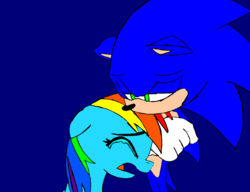 Size: 2002x1540 | Tagged: safe, artist:yugi012, rainbow dash, g4, crossover, crying, male, misleading thumbnail, request, sonic the hedgehog, sonic the hedgehog (series)