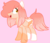 Size: 1380x1183 | Tagged: safe, artist:unicorn-mutual, oc, oc only, oc:dream peaches, pegasus, pony, colored wings, female, mare, multicolored wings, pink background, simple background, solo