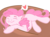 Size: 1200x894 | Tagged: safe, artist:urpone, pinkie pie, earth pony, pony, g4, eyes closed, female, floppy ears, happy, heart, lying on bed, mare, missing cutie mark, pictogram, pink mane, smiling, solo