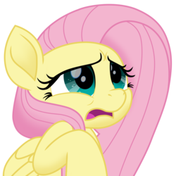 Size: 1280x1279 | Tagged: safe, artist:ejlightning007arts, fluttershy, pegasus, pony, g4, my little pony: the movie, female, mare, scared, simple background, solo, transparent background, vector