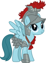 Size: 3000x4128 | Tagged: safe, artist:cloudy glow, idw, bella breeze, pegasus, pony, g4, my little pony: legends of magic, spoiler:comic, armor, female, guardsmare, helmet, idw showified, mare, royal guard, royal legion, simple background, smiling, solo, transparent background, vector