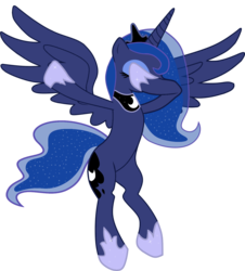 Size: 1402x1551 | Tagged: safe, artist:uigsyvigvusy, princess luna, alicorn, pony, g4, bipedal, covering eyes, cute, dab, ethereal mane, eyes closed, facehoof, female, mare, simple background, smiling, solo, starry mane, transparent background, vector
