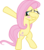 Size: 869x985 | Tagged: safe, artist:uigsyvigvusy, artist:wissle, fluttershy, pegasus, pony, g4, bipedal, blush sticker, blushing, covering eyes, dab, eyes open, facehoof, female, mare, simple background, smiling, solo, trace, transparent background, vector, wingless