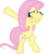 Size: 869x985 | Tagged: safe, artist:uigsyvigvusy, artist:wissle, fluttershy, pegasus, pony, g4, belly, bipedal, blush sticker, blushing, covering eyes, dab, eyes open, facehoof, female, mare, simple background, smiling, solo, trace, transparent background, vector, wingless