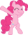 Size: 828x1032 | Tagged: safe, artist:uigsyvigvusy, artist:wissle, pinkie pie, earth pony, pony, g4, bipedal, covering eyes, cute, dab, eyes closed, facehoof, female, mare, simple background, smiling, solo, trace, transparent background, vector