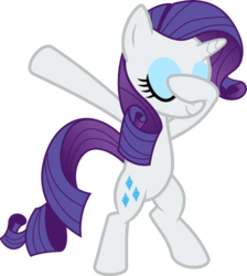 Size: 918x1024 | Tagged: safe, artist:uigsyvigvusy, artist:wissle, rarity, pony, unicorn, bipedal, covering eyes, cute, dab, eyes closed, facehoof, female, mare, simple background, smiling, solo, trace, transparent background, vector