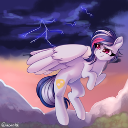 Size: 2000x2000 | Tagged: safe, artist:neonishe, oc, oc only, oc:yun flow, pegasus, pony, high res, solo