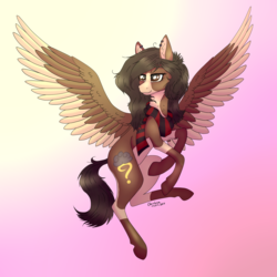 Size: 2000x2000 | Tagged: safe, artist:clarissa0210, oc, oc only, oc:stormie mystery, pegasus, pony, clothes, female, high res, mare, scarf, solo, two toned wings