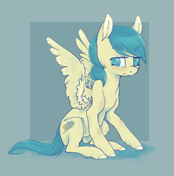 Size: 1088x1098 | Tagged: safe, artist:amphoera, oc, oc only, oc:venti via, pony, grumpy, solo