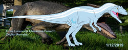 Size: 1280x505 | Tagged: safe, artist:djdinojosh, trixie, allosaurus, dinosaur, pony, g4, dinosaurified, race swap