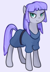 Size: 350x502 | Tagged: safe, artist:nightmare fuel, maud pie, earth pony, pony, g4, cute, female, mare, maudabetes, simple background, smiling, solo, when she smiles