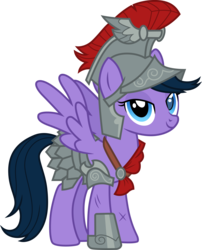 Size: 3000x3722 | Tagged: safe, artist:cloudy glow, idw, nimbus dash, pegasus, pony, g4, my little pony: legends of magic, spoiler:comic, armor, blind eye, female, guardsmare, helmet, high res, mare, royal guard, royal legion, simple background, smiling, solo, transparent background, vector