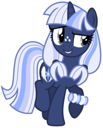 Size: 5139x6374 | Tagged: safe, artist:estories, oc, oc only, oc:silverlay, original species, pony, umbra pony, unicorn, g4, absurd resolution, cute, female, freckles, mare, ocbetes, raised hoof, silvabetes, simple background, smiling, solo, transparent background, vector